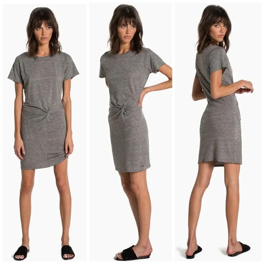 n:Philanthrophy Jazz Twisted Short Sleeve Mini Dress || SZ XS || Gray